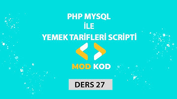 Php Dersleri - Ders 27- Yemek Tarifleri Scripti - Profil İşlemleri 4