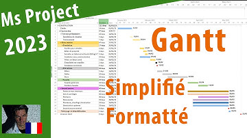 #96 Ms Project 2023 ● Gantt Simplifié Formatté ● Efficacité