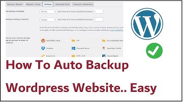 How To Auto Backup Wordpress Website Using Updraft plus plugin
