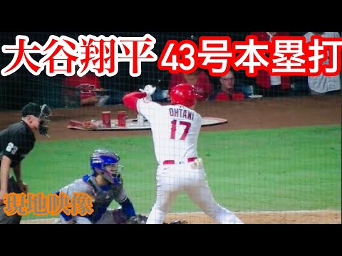 大谷４３号ホームラン映像！　現地から！ホームラン現地映像