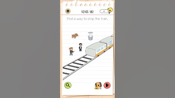 Brain test all star level 182 find a way to stop the train