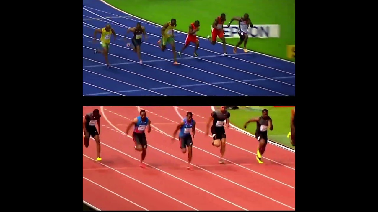 Usain Bolt v Yohan Blake FASTEST TIMES: SIDE by SIDE! How close was Blake  from the record? #Shorts - YouTube, image size:1280x720