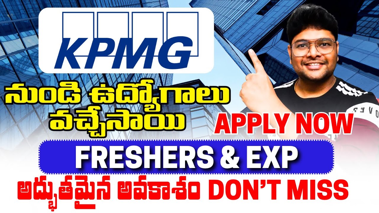 Finally KPMG Direct Hiring Started | KPMG Recruitment 2026 | Latest Jobs in Telugu | This is Vidhey