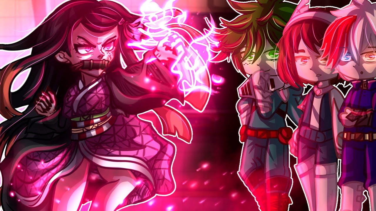 Class 1-A React To Nezuko As New Student // Gacha React