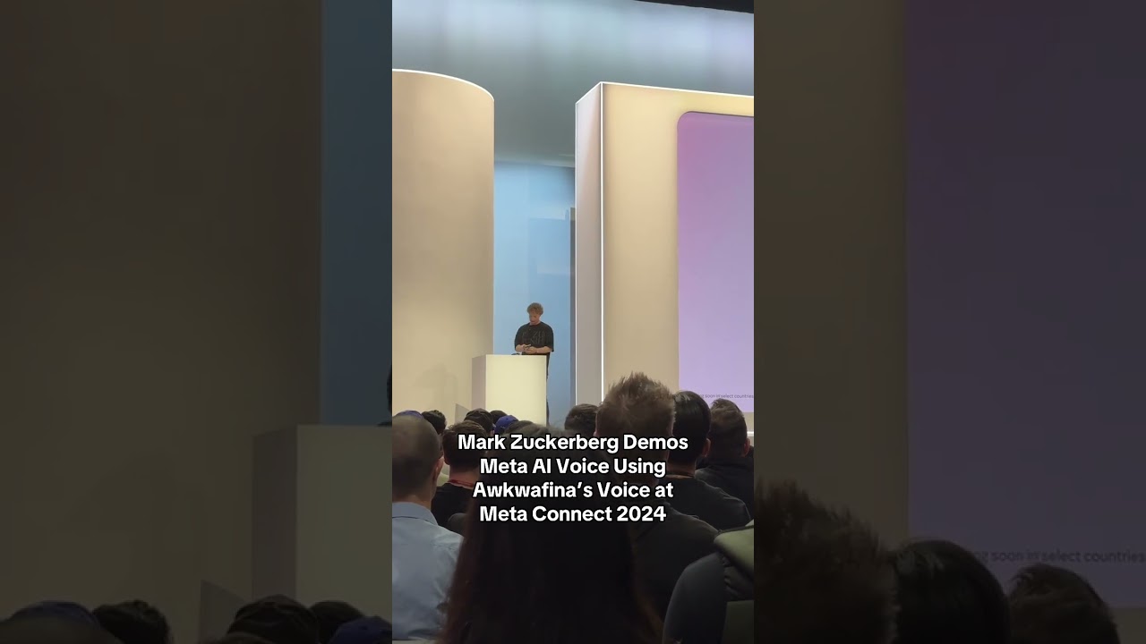 Mark Zuckerberg Demos Meta AI Voice with Awkwafina