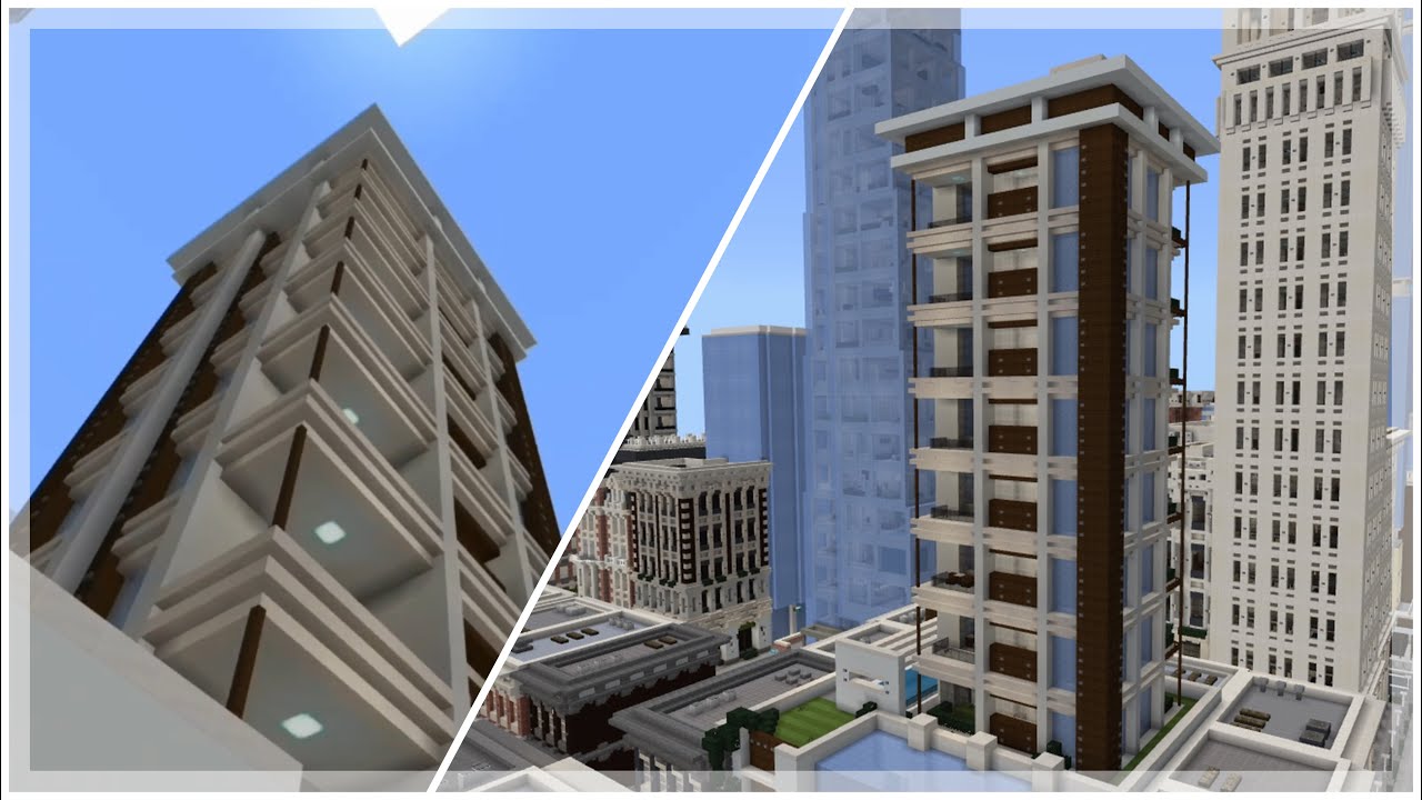 Minecraft Modern Apartment Building Tour