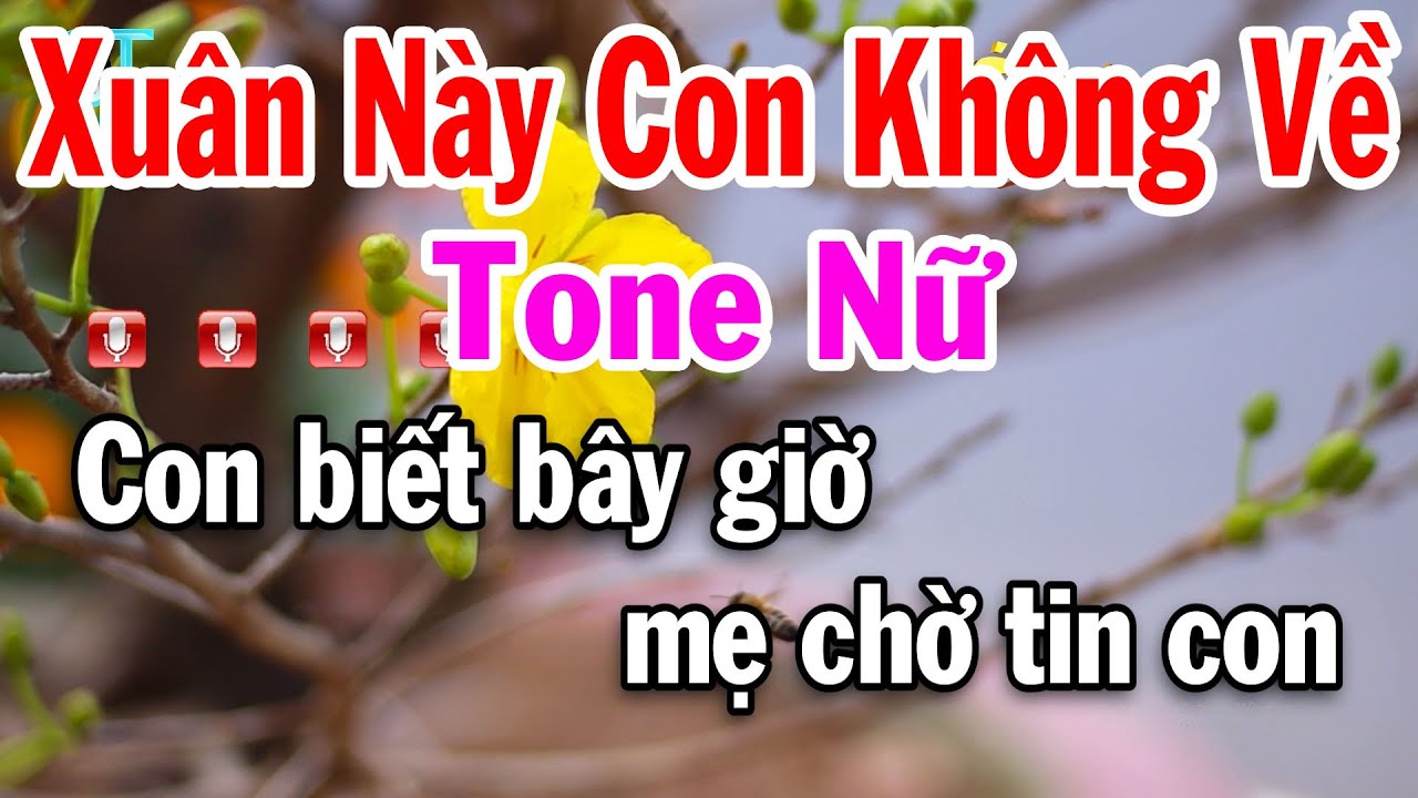 Karaoke Xuân Này Con Không Về Tone Nữ Nhạc Sống Rumba Beat Dễ Hát Tuấn Cò