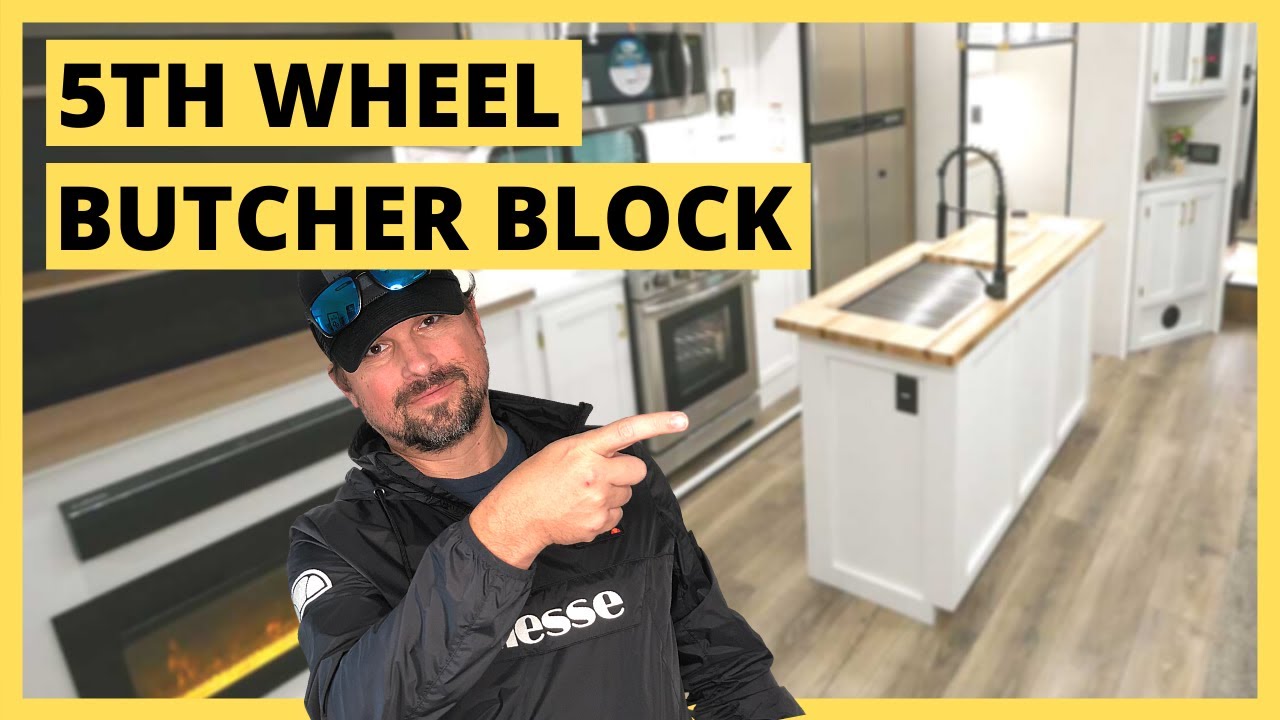 The Best 5th Wheel RV with a Butcher Block Kitchen Island - YouTube