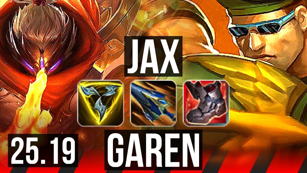 JAX vs GAREN (TOP) | 12/1/4, 8 solo kills, Legendary, 1200+ games | EUW Master | 25.19