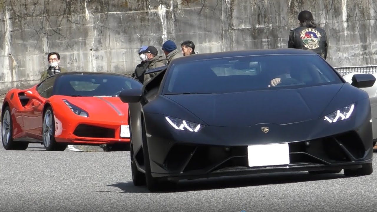 草木ダム スーパーカー アメ車の加速サウンド ランボルギーニ フェラーリ コルベットなど Youtube