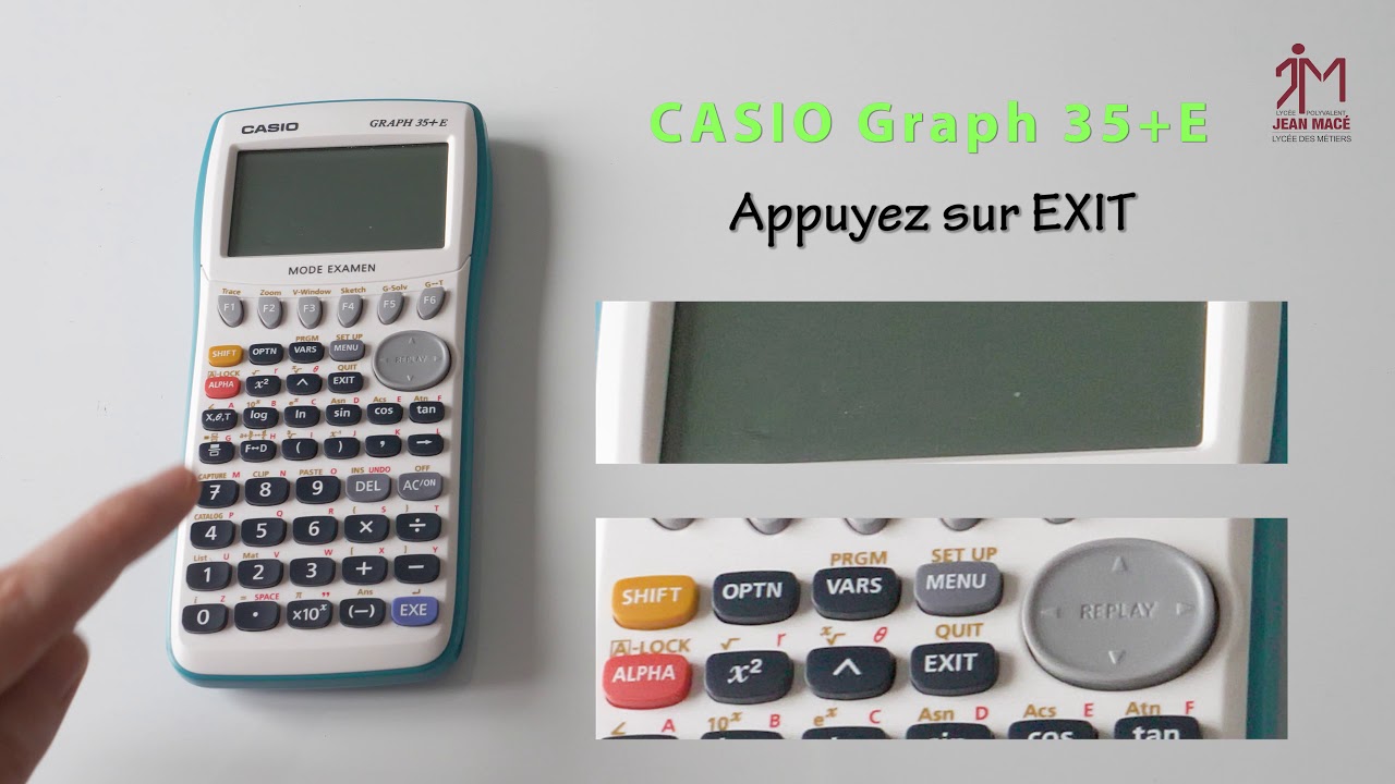 CALCULATRICE CASIO GRAPH Graphique 35E+II Mode Examen + Menu
