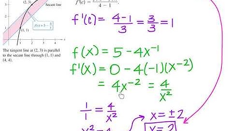 Calc 3.2 - Rolle’s Theorem and Mean Value Theorem