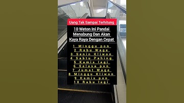 10 Weton Pandai Menabung Dan Akan Kaya Raya #shorts