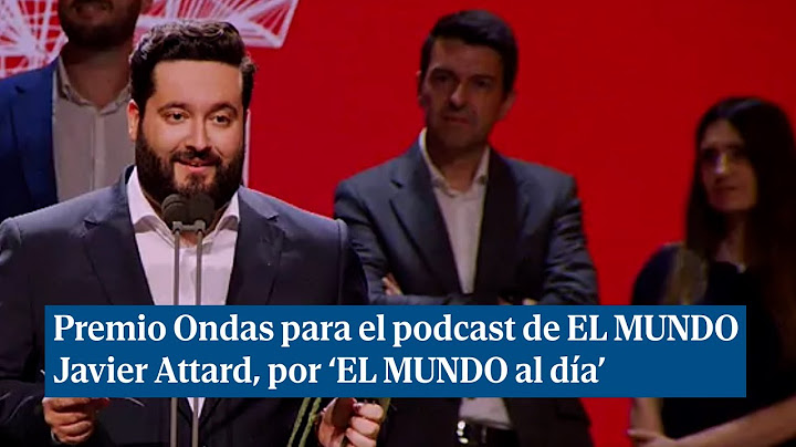 Javier Attard recoge su Premio Ondas por 'EL MUNDO al día'