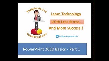 Microsoft PowerPoint Basics Tutorial -  Part One | Peppytechie |