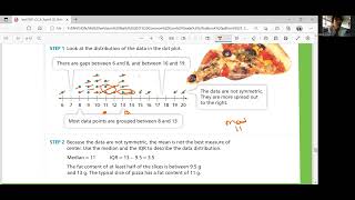 EnVision Math 6 Lesson 8-7: Summarize Data Distributions