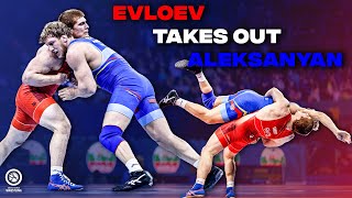 1/2 GR - 97 kg: M. EVLOEV (RUS) v. A. ALEKSANYAN (ARM)