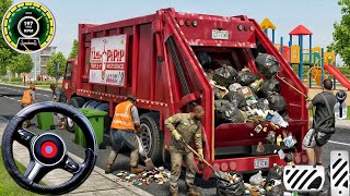 Garbage Trash Truck Realistic Simulator 3D: City Road Garbage Dumper Truck Game! Android GamePlay screenshot 2