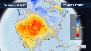 Monthly temperature forecast for the USA 5/12/2026