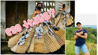 EGGPIT | A Gown Made of Egg Trays By Gary Tagurmacon