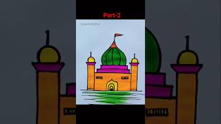 (part-2) Easy mosque drawing 🕌🕋🕌 Islamic masjid art #trending @saamitiphsy