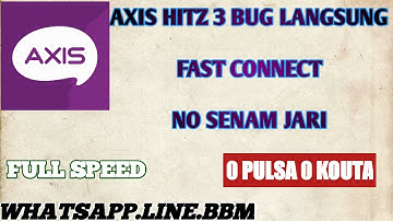 AXIS HITZ 3 BUG LANGSUNG FAST CONNECT 0P0K l tutorial chogan #58