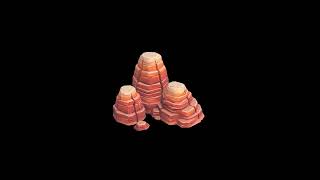 Low Poly Stylized Vertical Rift Outcrop