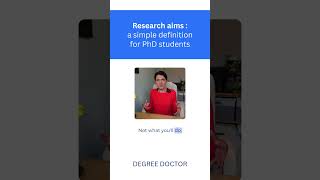 PhD research aims explained: The level of purpose