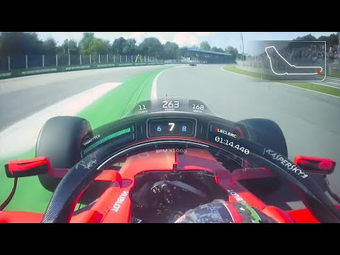 F1 2019 Monza - Leclerc T-CAM Pole Lap Onboard With Halo HUD