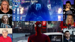 Electro vs Spider man | Times Square Battle  | Reaction Mashup | #spiderman