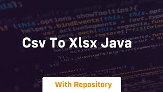 csv to xlsx java