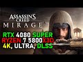 Assassin&#39;s Creed Mirage | 4K, Ultra, DLSS | RTX 4080 SUPER + RYZEN 7 5800X3D