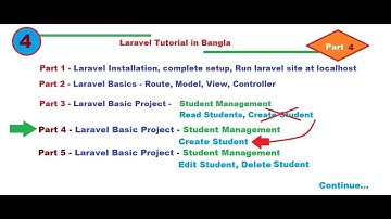 4 Laravel Bangla Video Tutorial Part 4   Create Student and Form Design