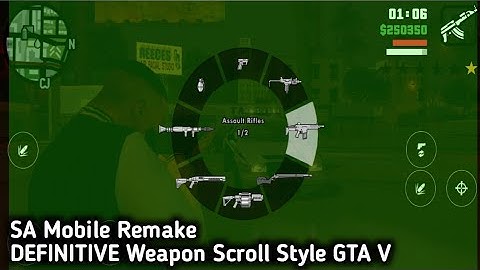DEFINITIVE Weapon Scroll Style V | Gta Sa Mobile | #gtasanandreas