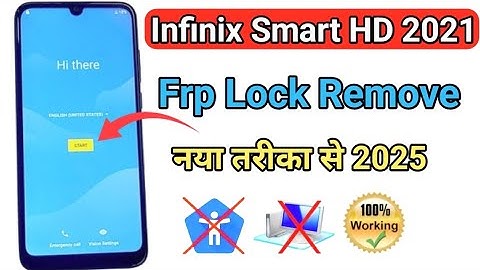 Infinix Smart HD 2021 FRP Bypass Android 10 / X612B Google Account Remove ✅