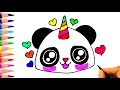 Unicorn Panda Nasıl Çizilir? - How To Draw a Panda Unicorn