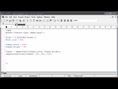 Beginner PHP Tutorial - 165 - Creating Captcha Image Security Part 2