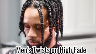 Men&#39;s Two Strand Twist on High Top Fade (Salon Series)