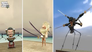 GTA 5 - Sự ra đời của Titan Skibidi Toilet Katana man - Quái vật Bồn Cầu có kỹ năng đẹp nhất | GHTG