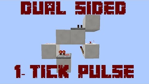 Minecraft | 4x1x3 Dual Sided 1 Tick Pulse Clock | Redstone Tutorial