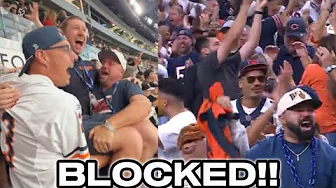Fan REACTIONS to CHICAGO BEARS GAME WINNING BLOCK OVER THE RAIDERS 