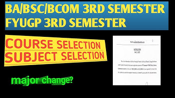 Ba bsc bcom 3rd semester course selection 2025 Gauhati University FYUG 3re semester I Can Help You 