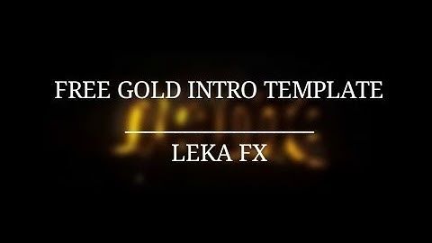[Panzoid] FREE GOLD INTRO TEMPLATE #8