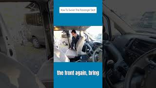 How to swivel the front single seat on a NV200