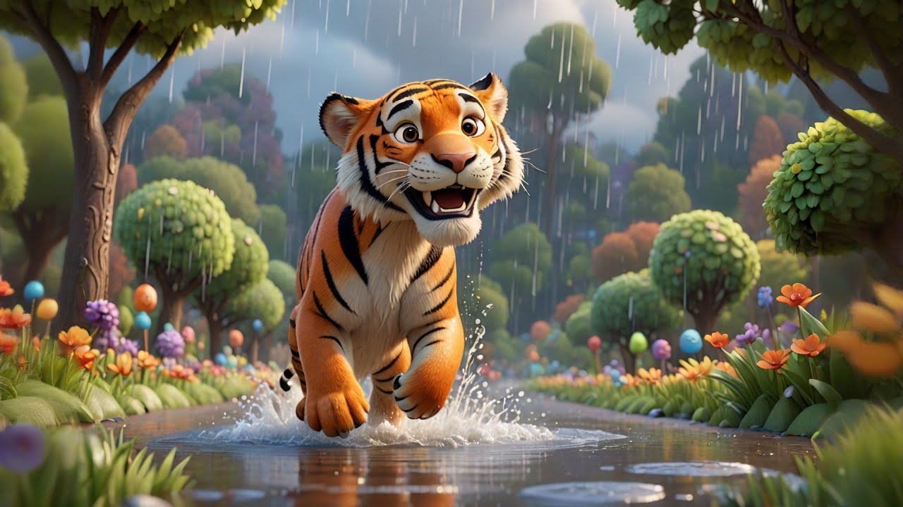 Tiger Ranin The Tiger Who Played in the Rain ๐
๐ง๏ธ | Fun Kids Story | Preschool ...