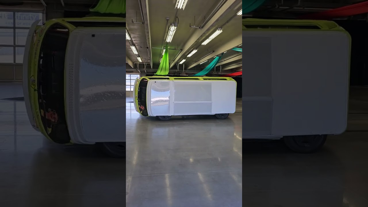 Van Built to Look Like It Crashed on Its Side - 1440722