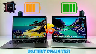 Battery Drain Test 2020 M1 Macbook Air Vs 2020 M1 13 Inch Macbook Pro Youtube