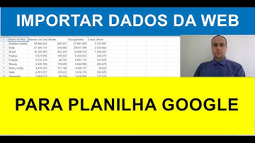 Importar DADOS da WEB TABELA HTML para Planilha Google Utilizando a FUNÇÃO IMPORTHTML