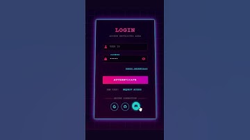 Cyberpunk Neon Login Form - HTML/CSS Tutorial with Glowing Effects & Animations