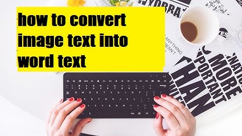 how to convert image text into word text